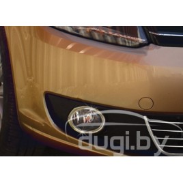 Хром окантовка на противотуманные фонари (нерж.) для Caddy (2010-...)